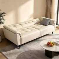 Grand canapé de bureau moderne en cuir à deux places, ensemble de luxe pour appartement et salon