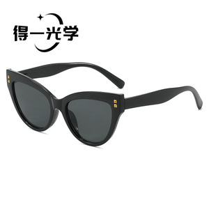 Cat Eye <b>Sunglasses</b> Black UV400 Women's Fashion Outdoor Use - Product Image 1