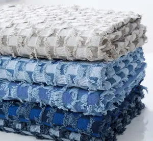 Tessuto Denim lavato stampato vendita calda per valigia bagagli poliestere 100% cotone Denim Jeans fabbrica della cina