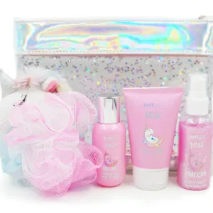 JUSTGIRL unicorn bath partner con gel doccia per ragazze e lozione per il corpo per bambini