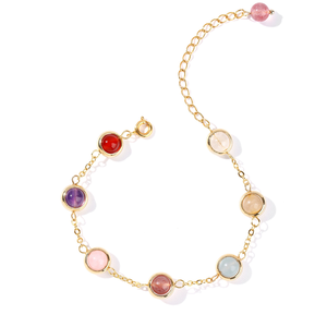 Braccialetti con Gemme Delicate e Popolari, Decorazione in Cristallo Portafortuna, Bracciale in Cristallo per Ragazze - Product Image 1