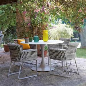 Ensemble de canapé moderne en <span class=keywords><strong>rotin</strong></span> et alliage d'aluminium pour l'extérieur, <span class=keywords><strong>chaise</strong></span> de table pour balcon en plein air, imperméable et solaire, pour les loisirs dans la cour - Product Image 3