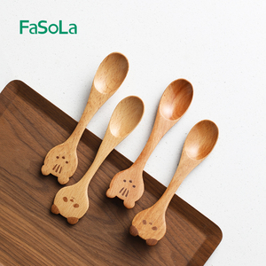 Fasciola piccolo cucchiaio di legno cucchiaio di <span class=keywords><strong>miele</strong></span> <span class=keywords><strong>per</strong></span> il tè liscio cucchiaino di legno <span class=keywords><strong>per</strong></span> il caffè ellisse servire cucchiaio di legno - Product Image 1