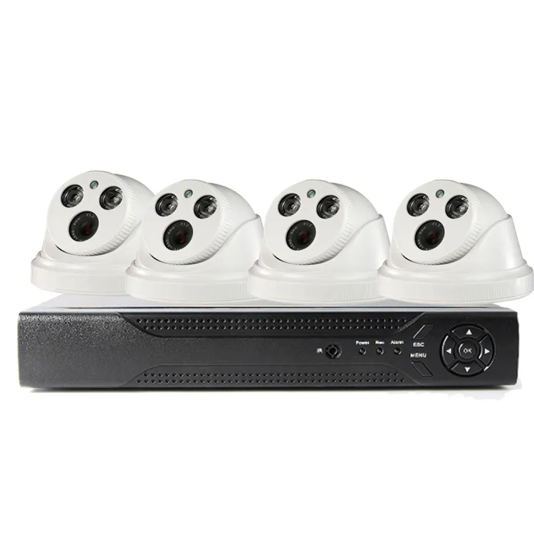 Домашнее видеонаблюдение H.265 4MP цена комплект Беспроводной NVR 4.0mp IP POE купольная камера безопасности комплект