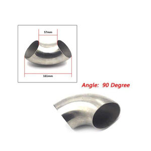 Ошибочная оправка из нержавеющей стали без ножки 3 дюйма/76 мм Диаметр 90 градусов 16 га/0,065 "толщина стенки автомобиля Модифицированная выхлопная труба - Product Image 4