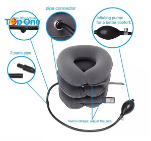 TopOne collier de soulagement de la douleur réglable dispositif de Traction cervicale civière gonflable et oreiller d'épaule - Product Image 2