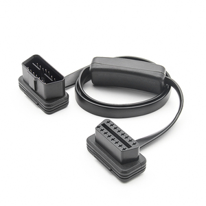 Cable de extensión de alta calidad <span class=keywords><strong>OBD2</strong></span> 16pin 60cm <span class=keywords><strong>Obd2</strong></span> Cable de coche plano Conector OBDII con interruptor - Product Image 3