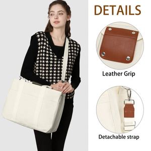 Sac fourre-tout en toile de coton réutilisable et écologique, design tendance, en promotion - Product Image 6