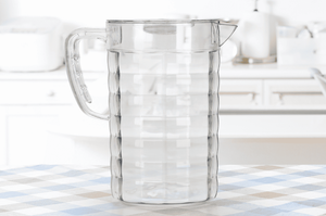 Carafe à eau en plastique transparent HALO 1500 ml avec couvercle et poignée, carafe texturée pour la maison, la cuisine, le restaurant, l'hôtel - Product Image 2