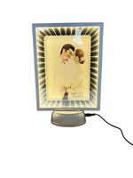 Cadre photo rond en plastique réfléchissant avec effet miroir magique 3D pour la décoration de mariage et cadeau de la Saint-Valentin