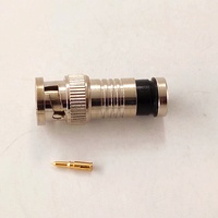Conector RF Coaxial RG6 de 75 Ohmios con Contacto de Cobre, Conector Hembra BNC para Cable Coaxial, Conectores CCTV 1P, Directo de Fábrica