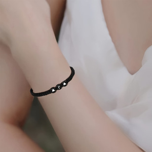 Nuovi Arrivi: Braccialetti con Charm Placcati Oro Personalizzabili, Cuore <span class=keywords><strong>d</strong></span>'Amore Intrecciato a Mano, Regalo per Coppie e Amicizia - Product Image 3