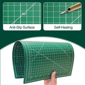 แผ่นรองตัด TPE แบบซ่อมแซมตัวเองได้ ขนาด 60x45 ซม. A2 ยี่ห้อ Haiju เป็นมิตรกับสิ่งแวดล้อม 3 ชั้น หนา 2.5 มม. ปลอดสารพิษ ไม่ลื่น ปราศจากสารพทาเลต - Product Image 3