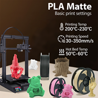 Filament PLA mat pour macarons d'impression 3D 1.75mm Tiges de bois Filament PLA haute vitesse 1kg (2.2lbs) Rouleau de bobine en plastique Filament PLA