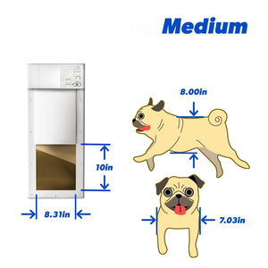 Puerta Automática para Mascotas, Entrada/Salida para <span class=keywords><strong>Perros</strong></span>, Montaje en Pared Mediano, Sistema <span class=keywords><strong>de</strong></span> Retracción Automática <span class=keywords><strong>de</strong></span> Seguridad, Rápido y Silencioso, Material ABS Blanco - Product Image 6