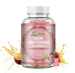 Oem Huid Whitening Gummies Collageen Biotine Vlekken Vervagen Anti-Aging Huid Whitening Verzonden Gummy Beren Groothandel