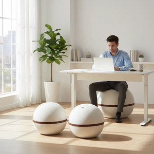 Housse de protection anti-poussière avec ceinture pour chaise ballon de yoga, pour la télévision, le shopping, la salle de sport, le bureau, la maison, l'équilibre et la stabilité en position assise - Product Image 1