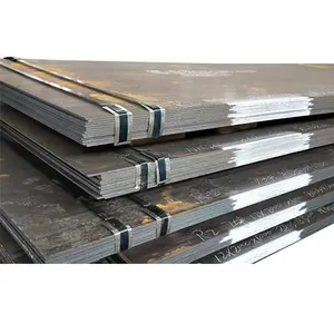 Placa de acero al carbono para construcción naval laminada en caliente, 6mm, 8mm, 9mm, 12mm, superficie negra, placa de chapa de acero para barco de hierro