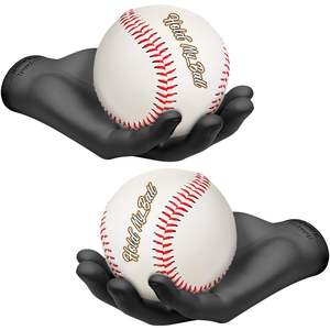 Soporte de Pared para Pelotas Hold My Ball, para Pelotas de Béisbol, Tenis y Cricket, Negro, Accesorios Esculpidos para Mano Izquierda/Derecha - Product Image 1