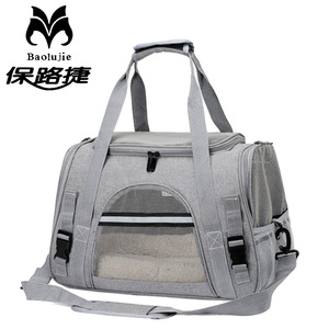 Transportadora de mascotas Baolujie, portátil, de gran capacidad, con malla, para viajes de gatos y perros, para uso en exteriores, coche y avión. - Product Image 1