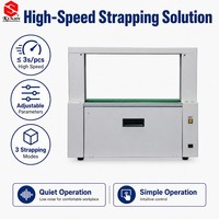 Machine de cerclage électrique automatique KUNJIN pour étiquettes volantes, plateaux à œufs, nouilles, textiles, livres, quincaillerie, boîtes à gâteaux
