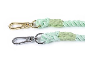 Corde en coton à motif solide de luxe et laisses de marche pour chiens en acier ensembles de colliers pour animaux de compagnie - Product Image 4