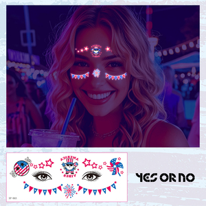 Custom Independence Day <strong>Temporary</strong> <strong>Tattoo</strong> Sticker Waterproof Disposable Long-Lasting Sexy Face Makeup Certified Made Paper