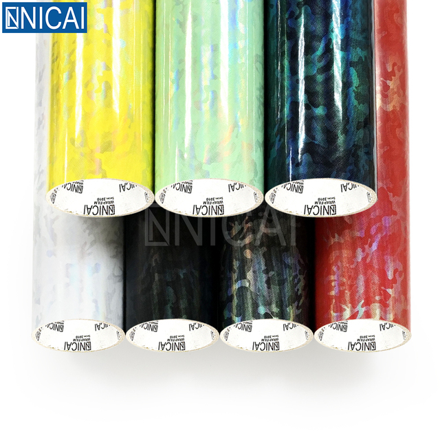 High Performance NICAI 1.52*18m Crystal Laser Ghost Texture Car Wrap Anti Scratch High Durability Car Exterior Tuning Vinyl Film