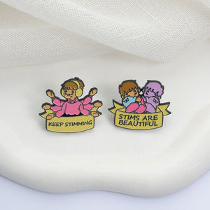 Broches et badges UV imprimés « Keep Swimming » pour la neurodiversité, l'autisme et le TDAH – Magnifiques bijoux de revers pour sacs, cadeau pour enfants - Product Image 3