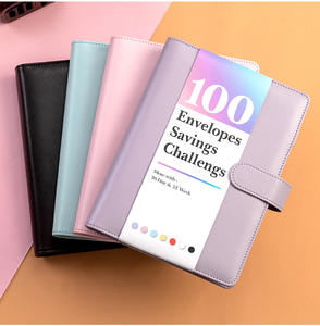 Carpeta de Anillas A6 A5 Portátil de Cuero PU Macaron, Organizador de Ahorro de Dinero, Funda para Cuaderno, Carpeta de Presupuesto, Planificador, Carpeta para Sobres de Efectivo - Product Image 3