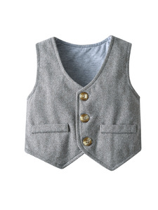 Bán Buôn Sơ Sinh Trẻ Sơ Sinh Cậu Bé Quý Ông Trang Phục Phù Hợp Với Dài Tay Áo Romper Áo Sơ Mi + Quần + Vest + Hat 4Pcs Quần Áo Thiết Lập - Product Image 6