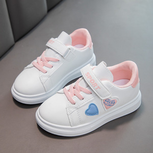 Scarpe da corsa bianche 2025 primavera autunno nuove scarpe Slip-On Casual da bambino in stile coreano - Product Image 4