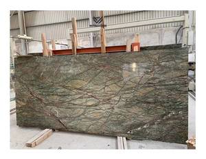 Losas de Mármol Verde Selva Tropical, Piedra Natural Pulida de Lujo, Impermeable, Decoración Moderna para Paredes Interiores de Villas, Encimeras, Baños y Pisos - Product Image 1