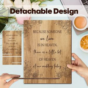 Wooden Display <b>Plaque</b> For Wedding Decoration Tabletop Ornament Wedding Message Board Sign Home Decor Item - Product Image 3
