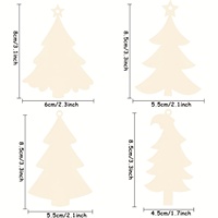Ensemble de 8 décorations de Noël en bois à suspendre, design découpé au laser multicouche avec corde en jute, idéal pour Noël