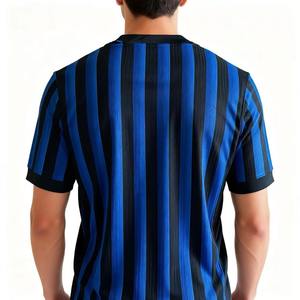 ผู้ผลิตขายส่งชุดฟุตบอลวินเทจแขนสั้นสไตล์เบสบอล เสื้อฟุตบอลลุคสปอร์ตคลาสสิกสำหรับ <span class=keywords><strong>MILAN</strong></span> - Product Image 1