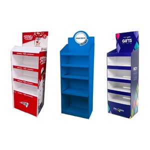 Custom Water Battle Cardboard POP Floor Displays <b>Stand</b> Carton Retail <b>Drink</b> Beverage Display Racks for Supermarket Promotion - Product Image 3