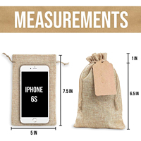 Sac cadeau de Noël en jute avec logo personnalisé sac écologique sac en lin recyclable pochette de rangement en grains de café sac à cordon en toile de jute