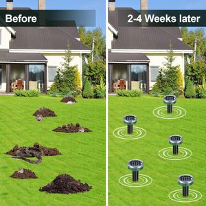 Repelente Ultrasónico de Topos para Jardín, Solar, Impermeable, Ecológico, de Estado Sólido, Cobertura de 14 m, 10 Horas, Material ABS, Certificado por la EPA - Product Image 4