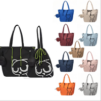 Sac fourre-tout en toile de nylon à deux poignées, personnalisable avec logo, directement de l'usine, pour la promotion, les trajets quotidiens, durable, vente en gros, OEM, ODM