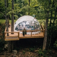 Dôme géodésique imperméable pour l'extérieur, maison en forme d'igloo pour Airbnb Resort