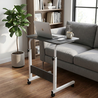 Bureau d'ordinateur portable pliable en métal réglable en hauteur, convertible, mobilier de bureau portable