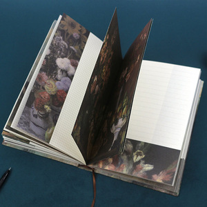 Bìa cứng retro máy tính xách tay màu trang minh họa cổ điển sinh viên <span class=keywords><strong>notepad</strong></span> Ấn Tượng nghệ thuật tinh tế Nhật Ký máy tính xách tay - Product Image 4