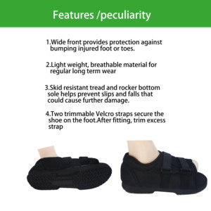 Chaussure post-op respirante en maille <span class=keywords><strong>semi</strong></span>-rigide confortable toute la journée après les procédures de tissus mous et la récupération post-traumatique - Product Image 4