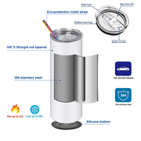 Gobelets de Sublimation en vrac 15oz en acier inoxydable, Double paroi isolée, gobelet de Sublimation droit