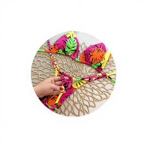 Traje de Baño de Dos Piezas con Pantalones <span class=keywords><strong>Boxer</strong></span> de Cintura Alta con Estampado Digital Europeo <span class=keywords><strong>Americano</strong></span> 2025, Sexy para Primavera - Product Image 1