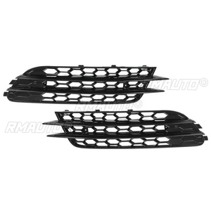ตะแกรงครอบไฟตัดหมอกหน้ารถยนต์ 2 ชิ้น สำหรับ Audi A6 C7 ปี 2012 2013 2014 2015 สำหรับกันชนหน้าสไตล์ RS6 ฝาครอบช่องระบายอากาศ อะไหล่เปลี่ยน - Product Image 4