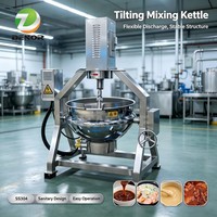 50L-1000L RVS elektrische ketel met roerder/mixer, gejackete multicooker voor fruitjam, chilisaus, met motor, lager en tandwielkast