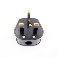Prise électrique britannique à 3 broches avec câble fusionné 13A, homologuée BS et CE, matériau PC ignifuge SR, protection IP20