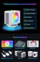 Ventilateur de refroidissement CPU SNOWMAN au design unique, 8 caloducs, TDP 280W, efficacité ultime, interface ARGB pour carte mère, échantillon